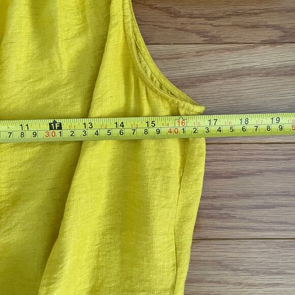 Joie Womens Chayenne Sleeveless Knotted Top Medium Sulphur Yellow Casual Basic - Picture 5 of 8